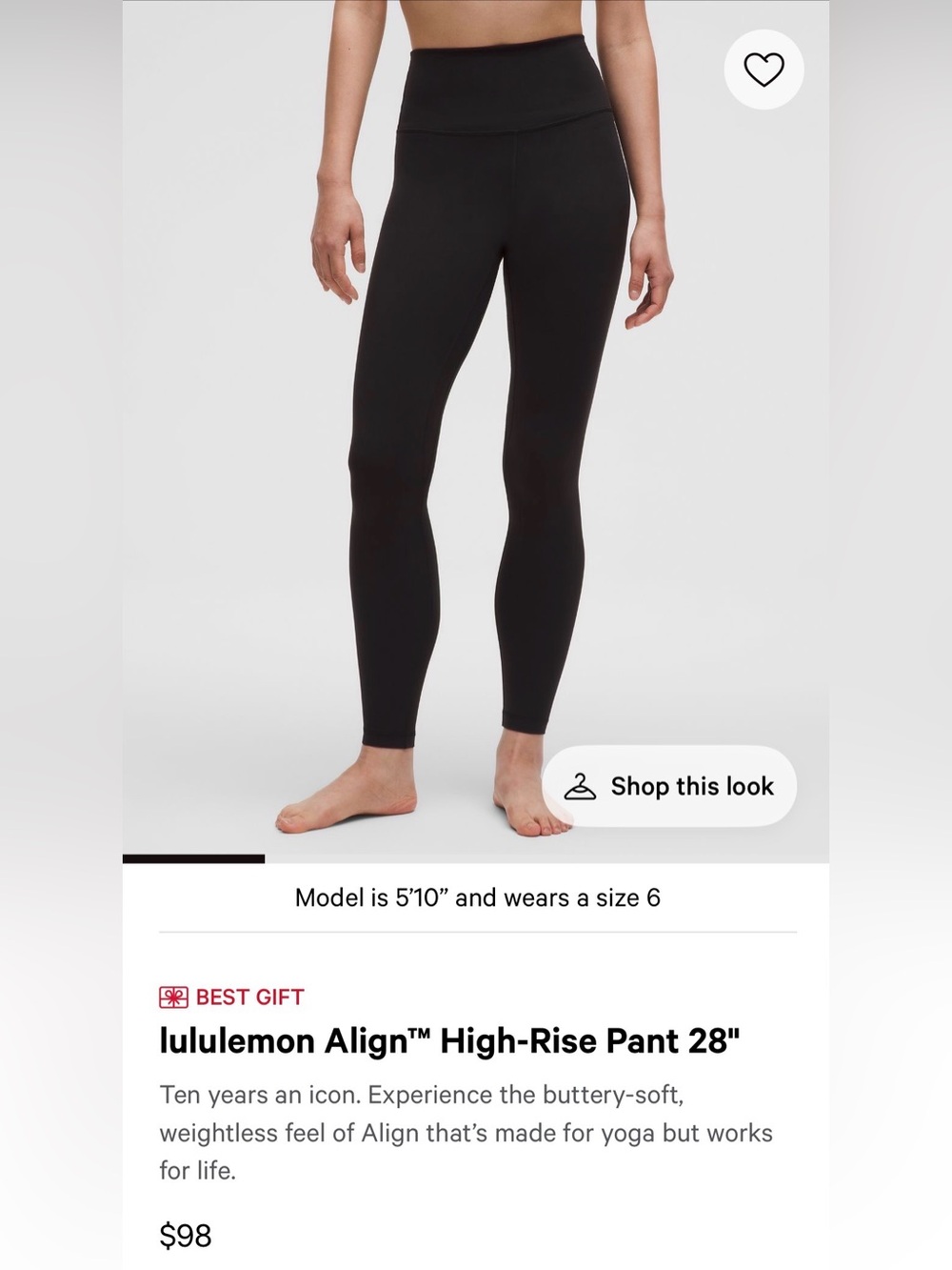 lululemon athletica Black Align™ High-Rise Leggings